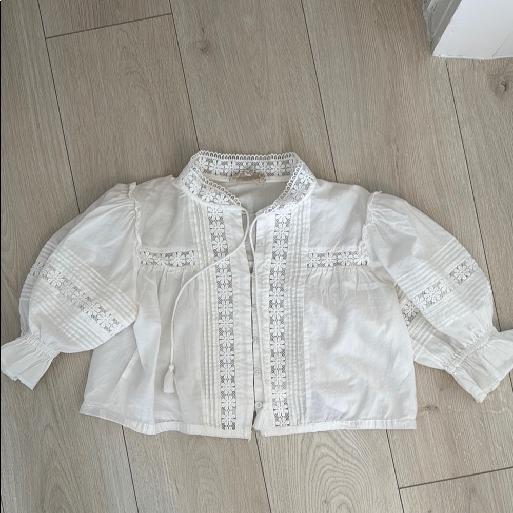 White Embroidered Blouse